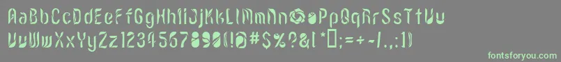 LVDCR    Font – Green Fonts on Gray Background