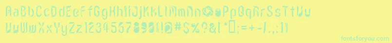 LVDCR    Font – Green Fonts on Yellow Background