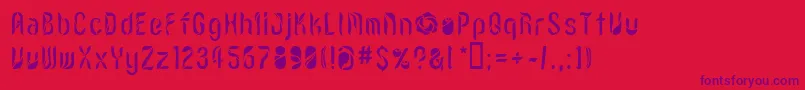 LVDCR    Font – Purple Fonts on Red Background