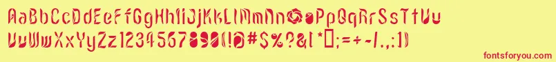 LVDCR    Font – Red Fonts on Yellow Background