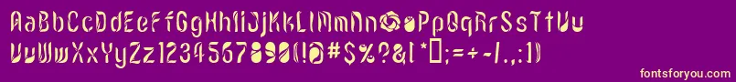 LVDCR    Font – Yellow Fonts on Purple Background