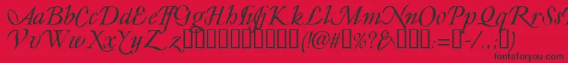 LY       Font – Black Fonts on Red Background