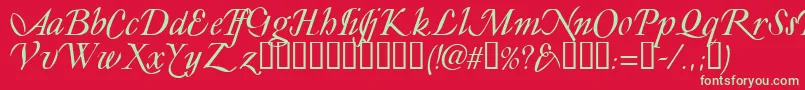 LY       Font – Green Fonts on Red Background