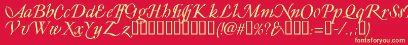 LY       Font – Yellow Fonts on Red Background