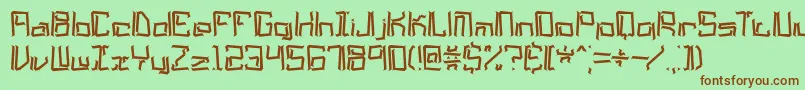 lyneous Font – Brown Fonts on Green Background