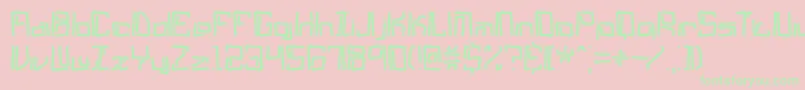 lyneous-Schriftart – Grüne Schriften auf rosa Hintergrund