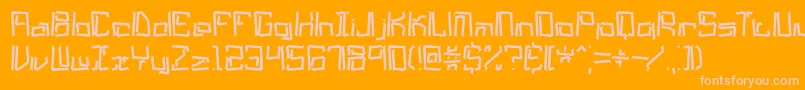 lyneous Font – Pink Fonts on Orange Background