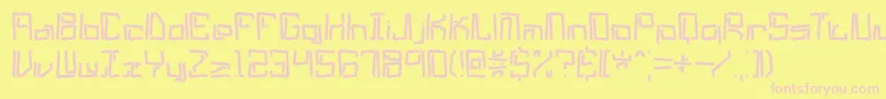 lyneous Font – Pink Fonts on Yellow Background