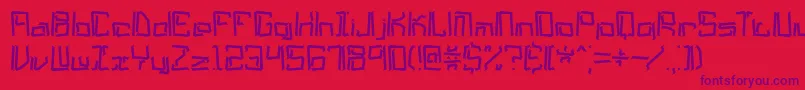 Czcionka lyneous – fioletowe czcionki na czerwonym tle