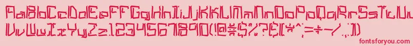 lyneous Font – Red Fonts on Pink Background