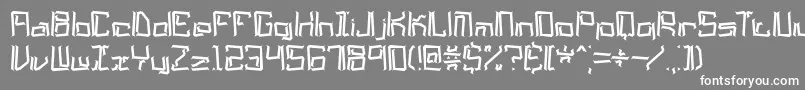 フォントlyneous – 灰色の背景に白い文字