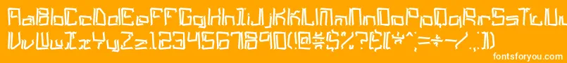 lyneous Font – White Fonts on Orange Background