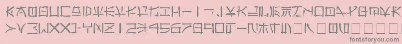 フォントFareast – ピンクの背景に灰色の文字