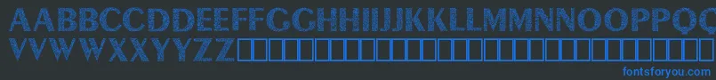 Lyra Demo Font – Blue Fonts on Black Background