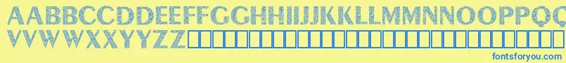 Lyra Demo Font – Blue Fonts on Yellow Background