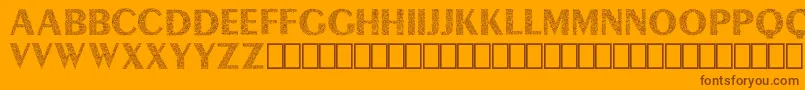 Lyra Demo Font – Brown Fonts on Orange Background