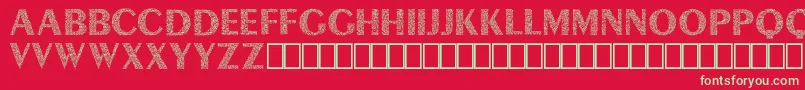 フォントLyra Demo – 赤い背景に緑の文字