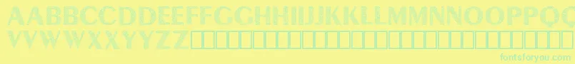 Lyra Demo Font – Green Fonts on Yellow Background