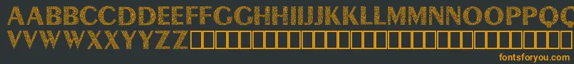Czcionka Lyra Demo – pomarańczowe czcionki na czarnym tle