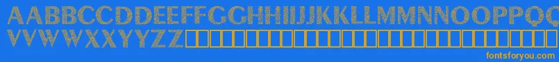 Lyra Demo Font – Orange Fonts on Blue Background