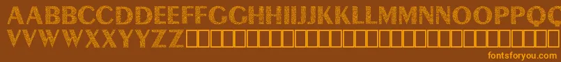 Lyra Demo Font – Orange Fonts on Brown Background