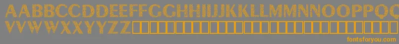 フォントLyra Demo – オレンジの文字は灰色の背景にあります。