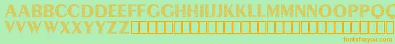 Шрифт Lyra Demo – оранжевые шрифты на зелёном фоне