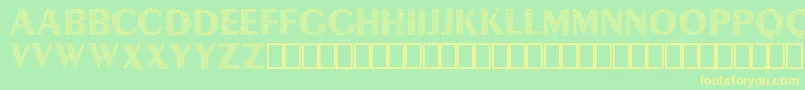 Lyra Demo Font – Yellow Fonts on Green Background