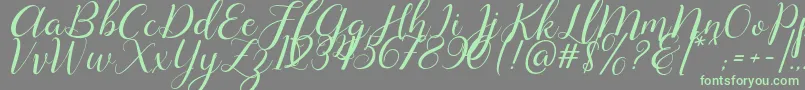 Lysandra demo Font – Green Fonts on Gray Background