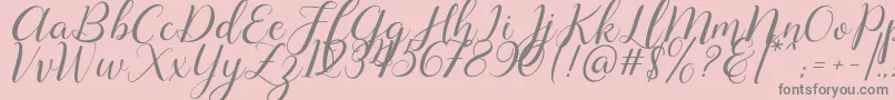 Lysandra demo Font – Gray Fonts on Pink Background