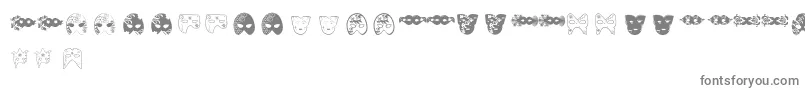 M E1scaras venezianas  Naty e Bell Font – Gray Fonts on White Background