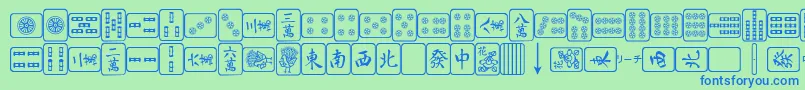 フォントma       – 青い文字は緑の背景です。