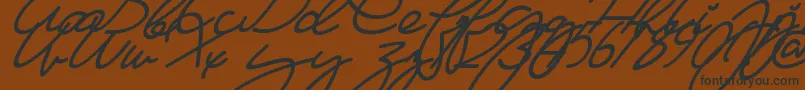 Ma Fille   Slant Font – Black Fonts on Brown Background