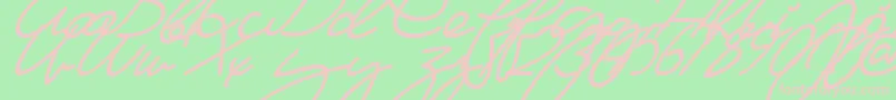 Ma Fille   Slant Font – Pink Fonts on Green Background