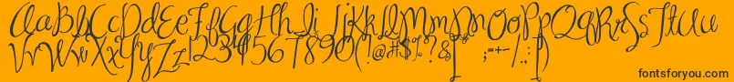 MA Sexy Font – Black Fonts on Orange Background