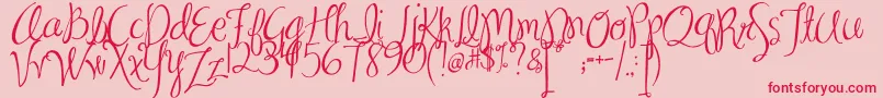 MA Sexy-Schriftart – Rote Schriften auf rosa Hintergrund