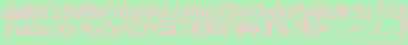 maass slicer Italic Font – Pink Fonts on Green Background