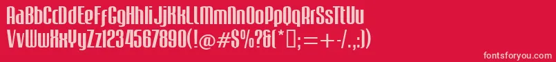 Mabella Font – Pink Fonts on Red Background