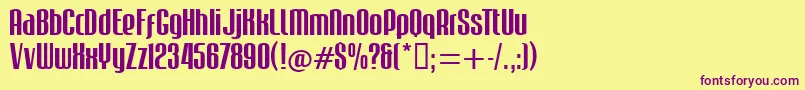 Mabella Font – Purple Fonts on Yellow Background