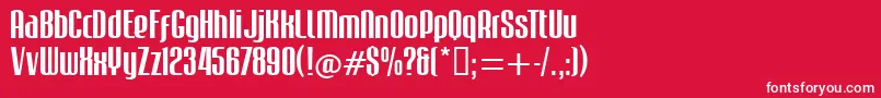 Шрифт Mabella – белые шрифты на красном фоне