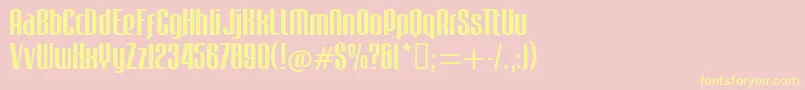 Mabella Font – Yellow Fonts on Pink Background