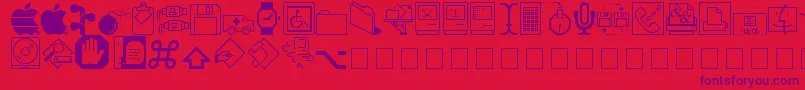 fuente MAC DING – Fuentes Moradas Sobre Fondo Rojo