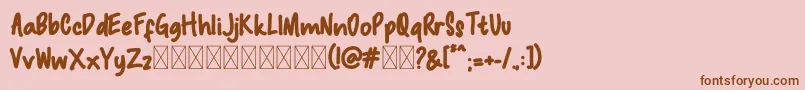 Macadamia Font – Brown Fonts on Pink Background