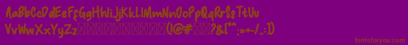 Шрифт Macadamia – коричневые шрифты на фиолетовом фоне