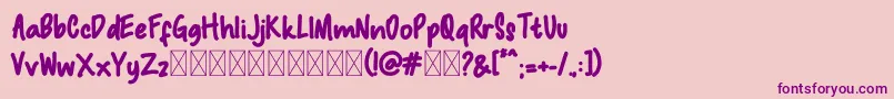 Macadamia Font – Purple Fonts on Pink Background