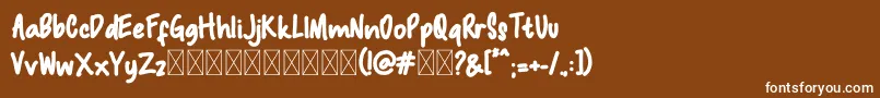 Macadamia Font – White Fonts on Brown Background
