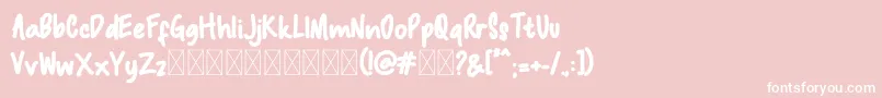 Macadamia Font – White Fonts on Pink Background