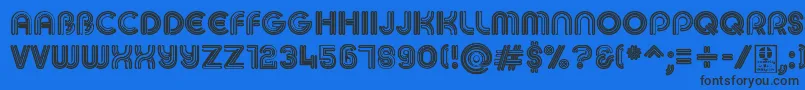 MACCOS BOLD Demo Font – Black Fonts on Blue Background