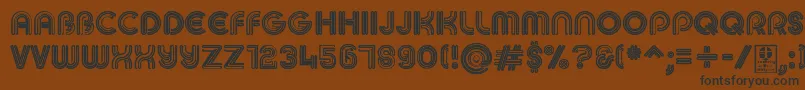 フォントMACCOS BOLD Demo – 黒い文字が茶色の背景にあります