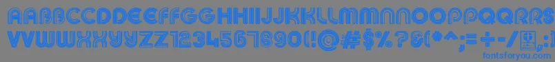 フォントMACCOS BOLD Demo – 灰色の背景に青い文字
